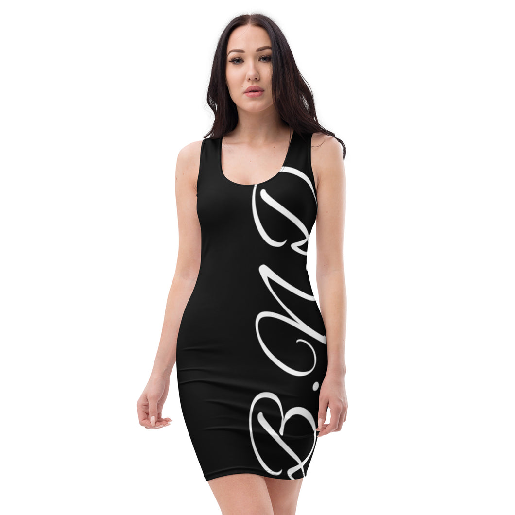 Black BND Cursive Dress