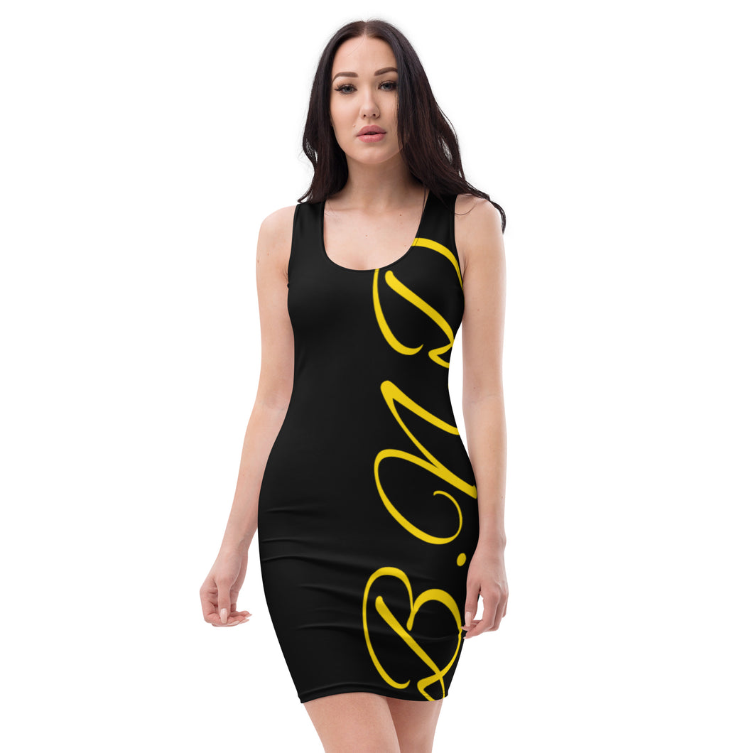 Black BND Cursive Dress