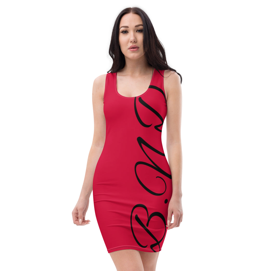 Crimson BND Cursive Dress